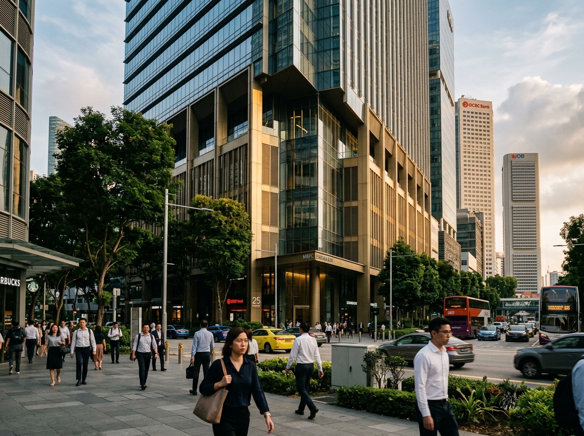 Singapore commercial building scene representing business insurance